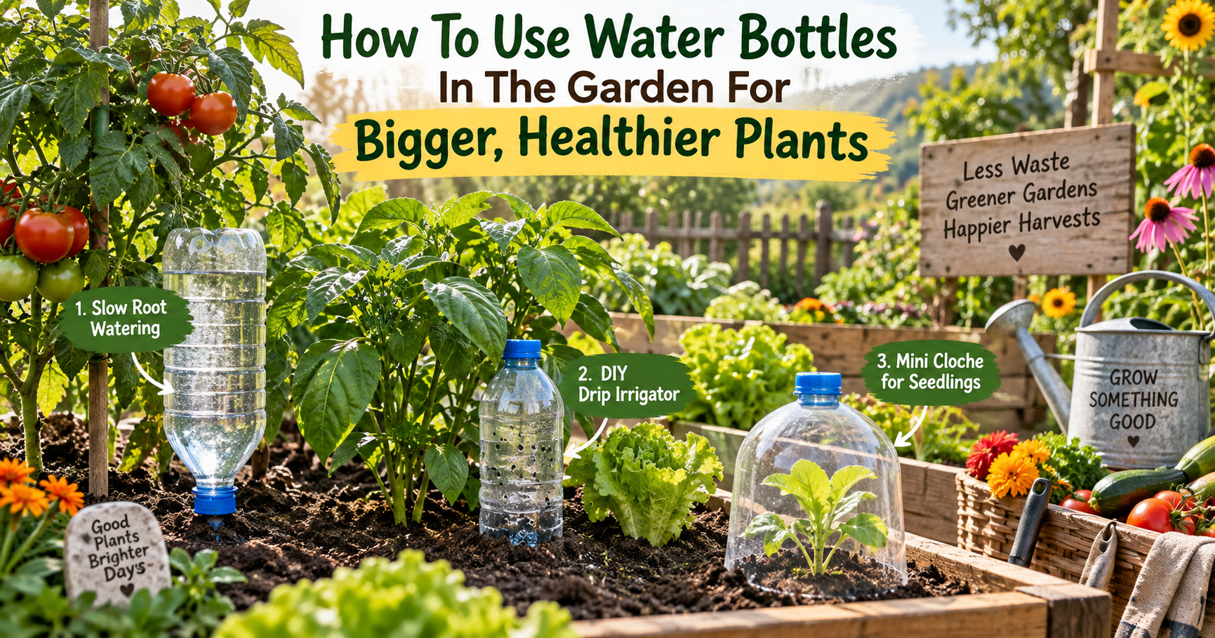 How To Use Water Bottles In The Garden For Bigger, Healthier Plants