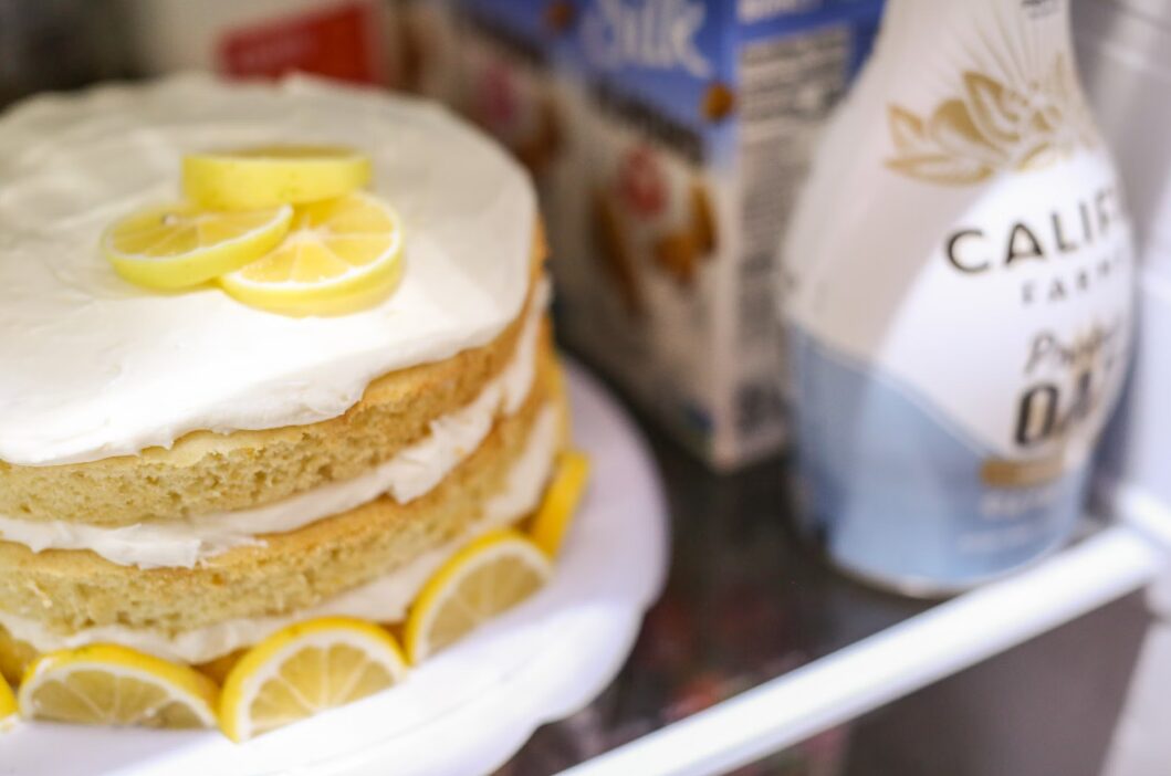 spoiled food in a fridge