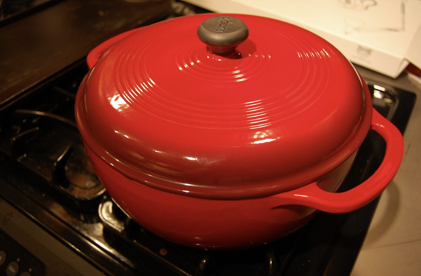 red Enameled Cast Iron