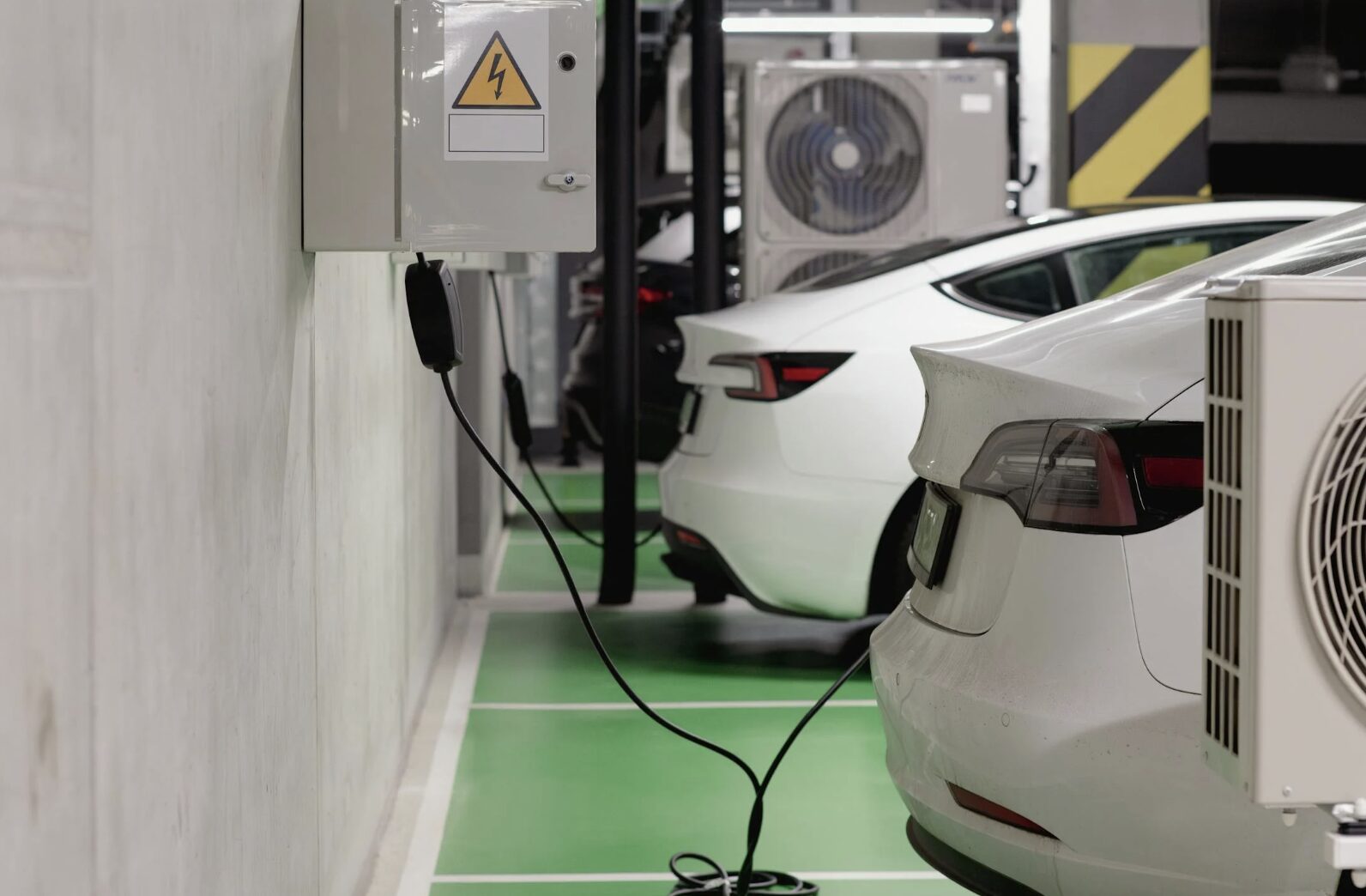 Electric Cars in Underground Parking