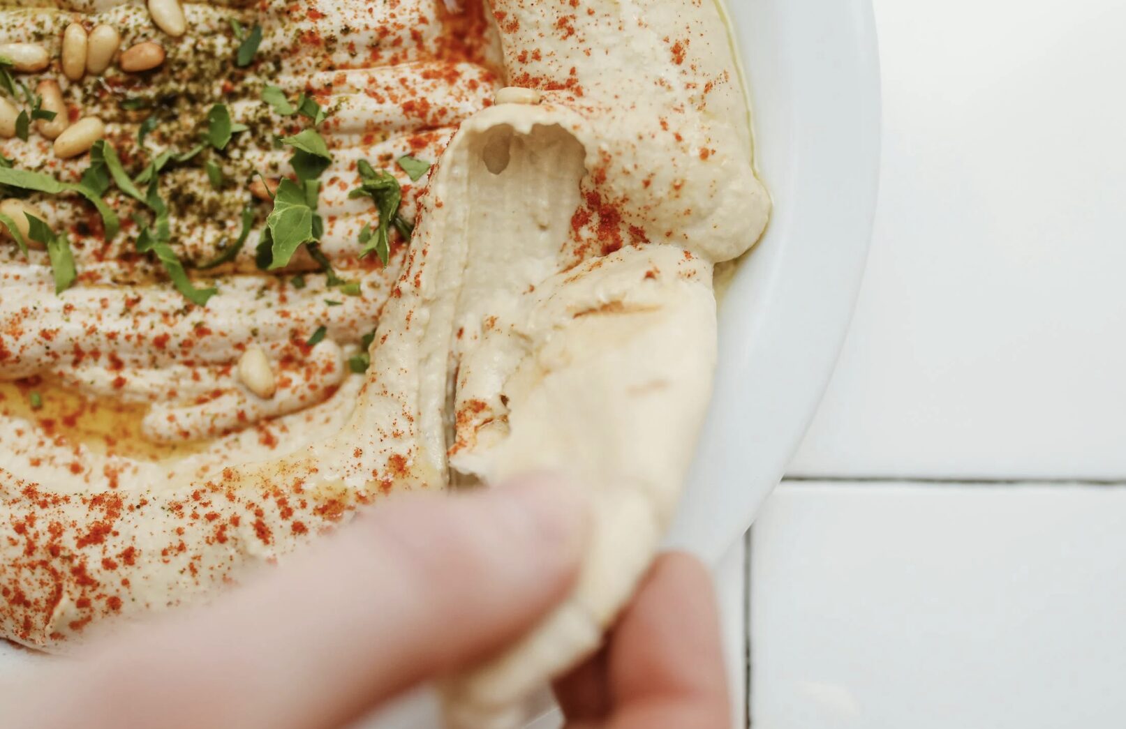 storing hummus