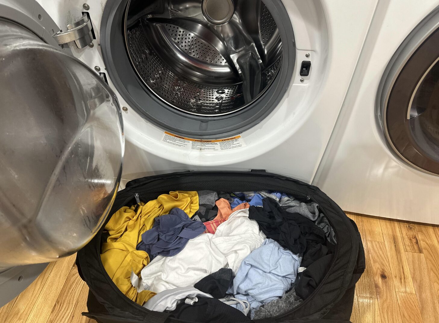 overloaded washing machine