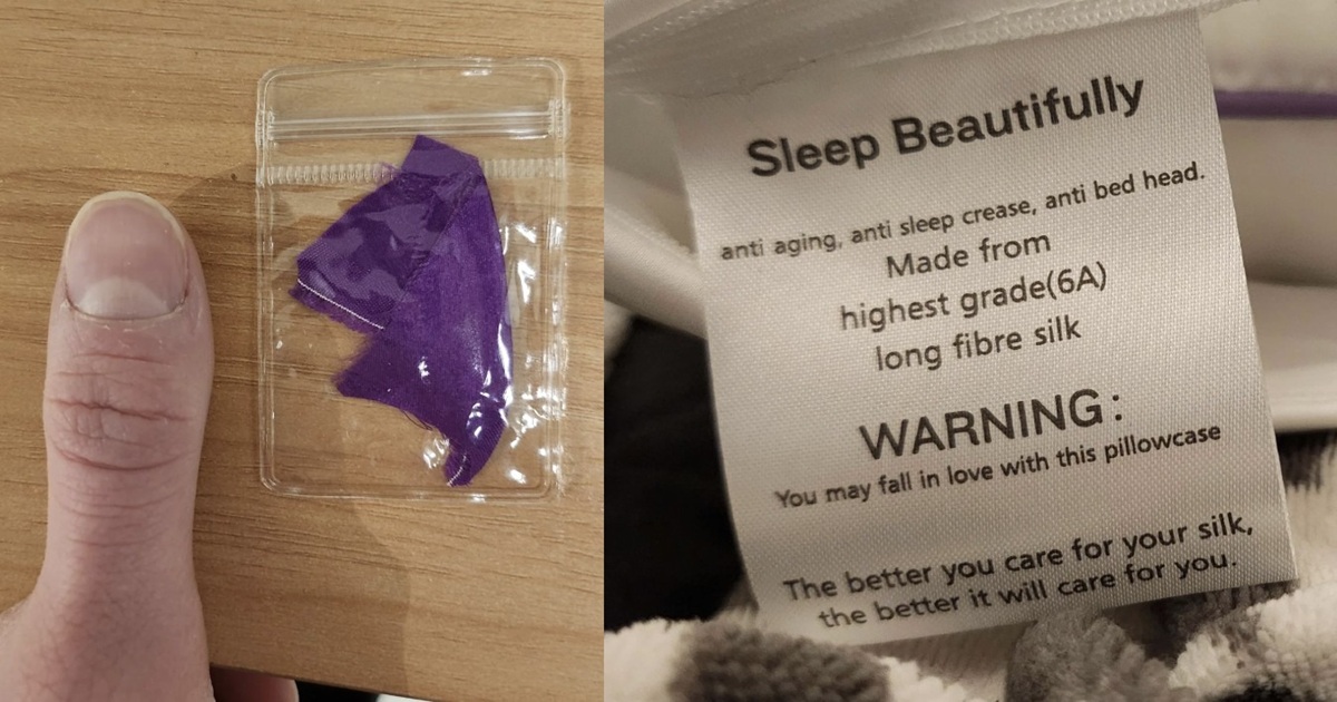“What’s the Tiny Fabric Square in a Plastic Bag That Came With My Pillow?”