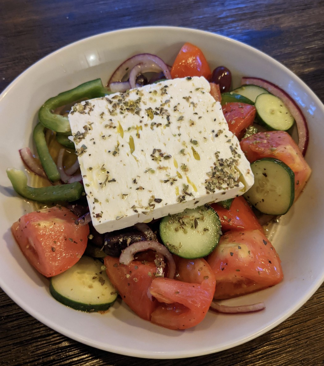 greek salad on a plate