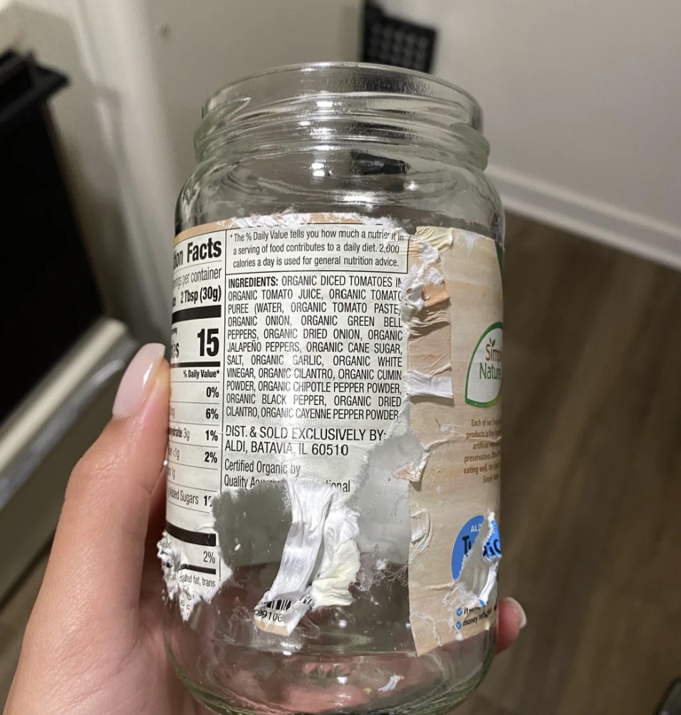 glass jar label