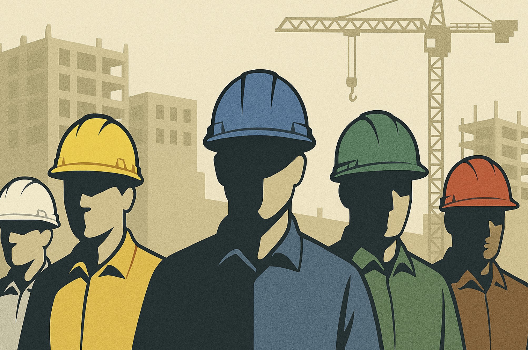 construction workers - illustration