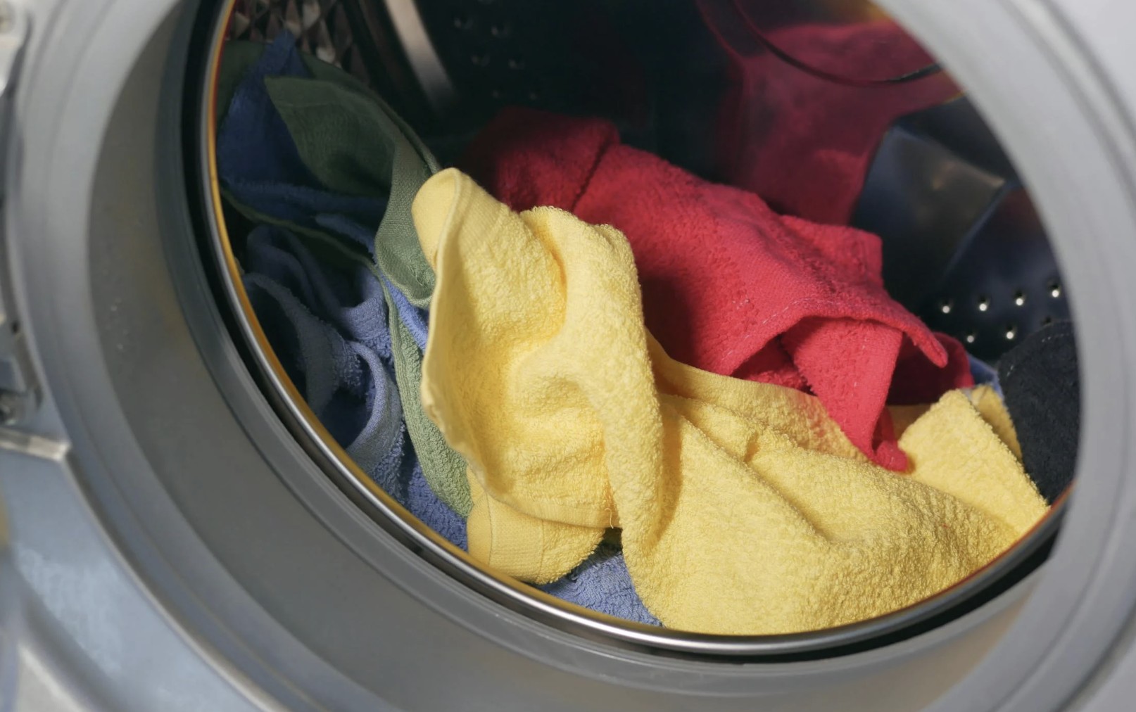 cloths in a washer