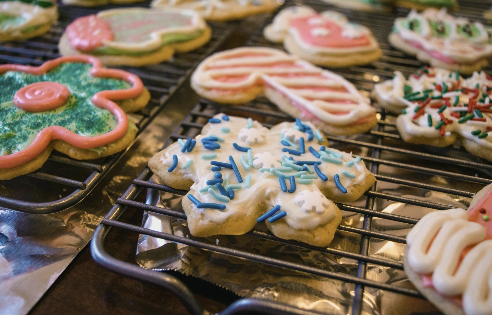 cookies on oven rack
