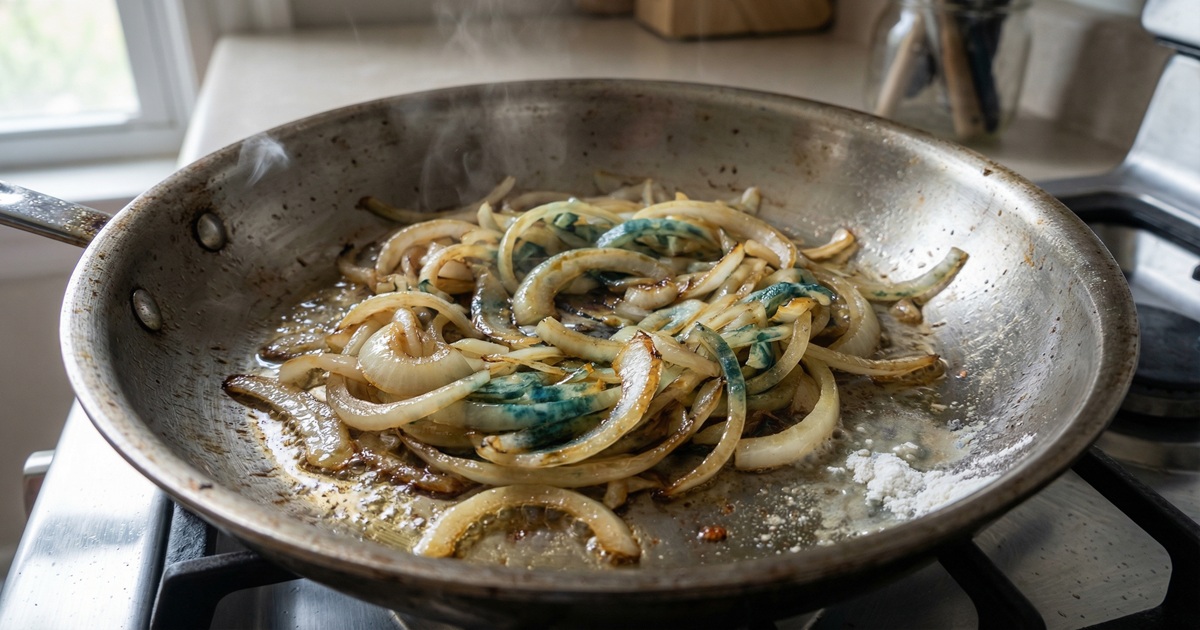 Why Did Onions Turn Blue or Green While Cooking?