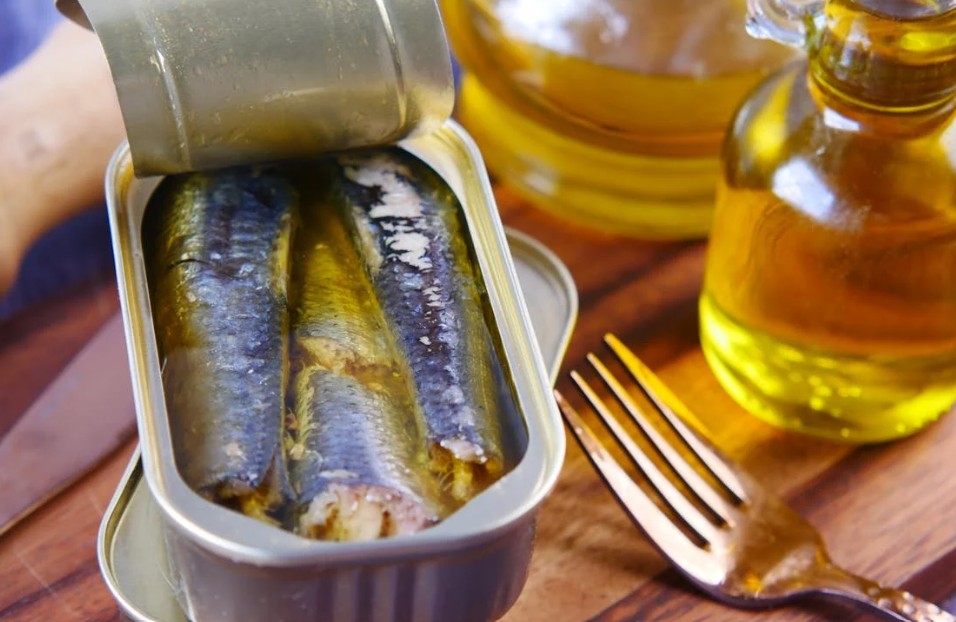 Close-Up Shot of Sardines in a Can