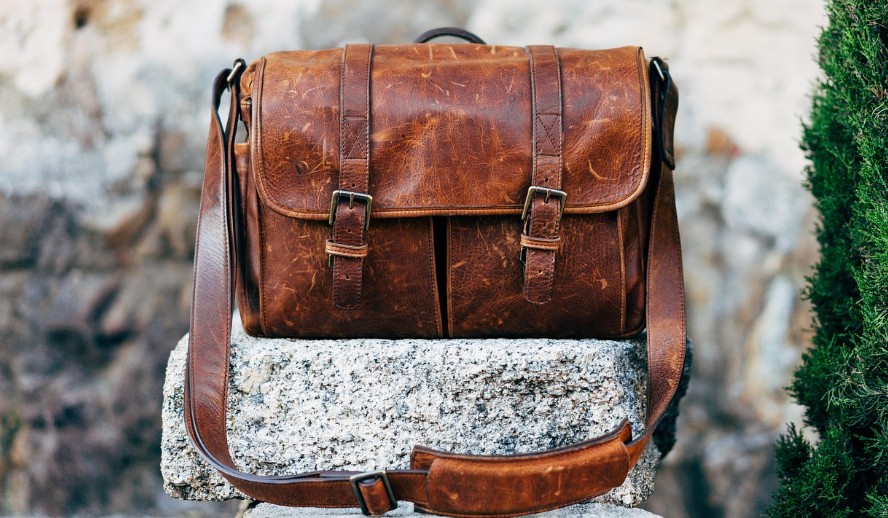 a leather bag