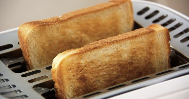 toasting bread