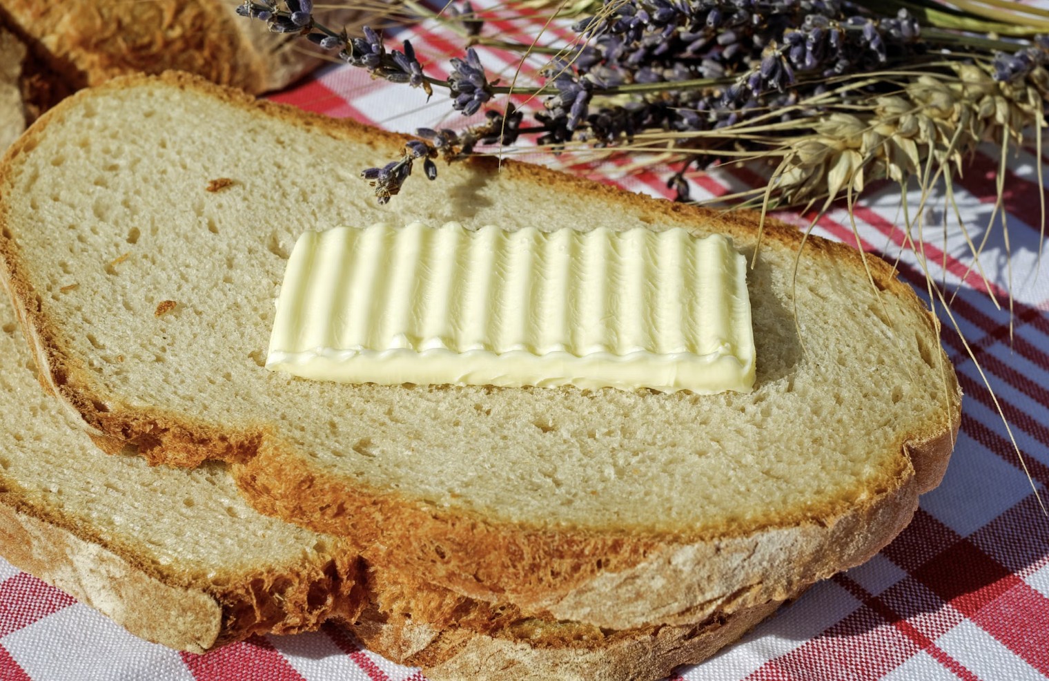 butter on bread
