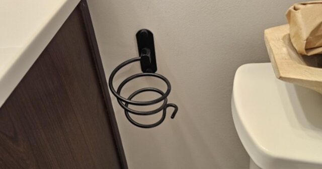 hair dryer placement