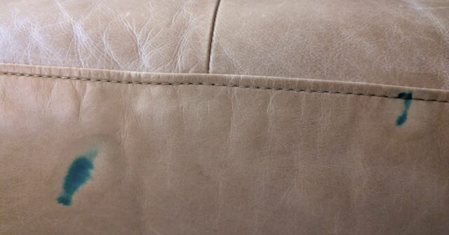 ink on leather