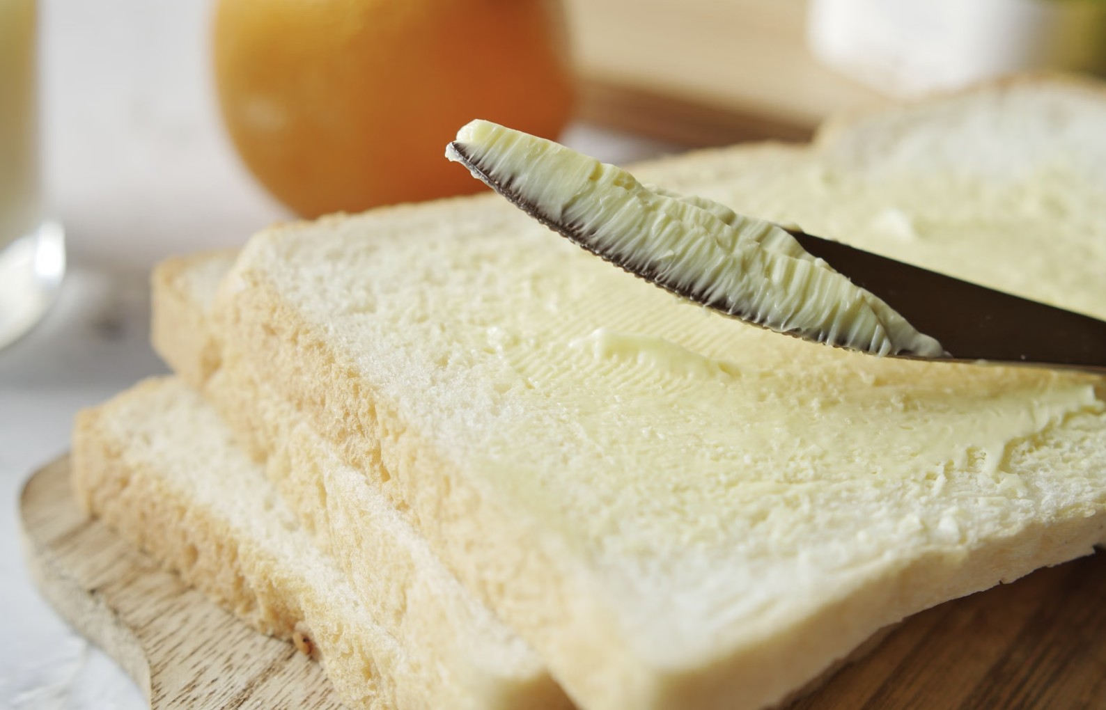 spreading butter