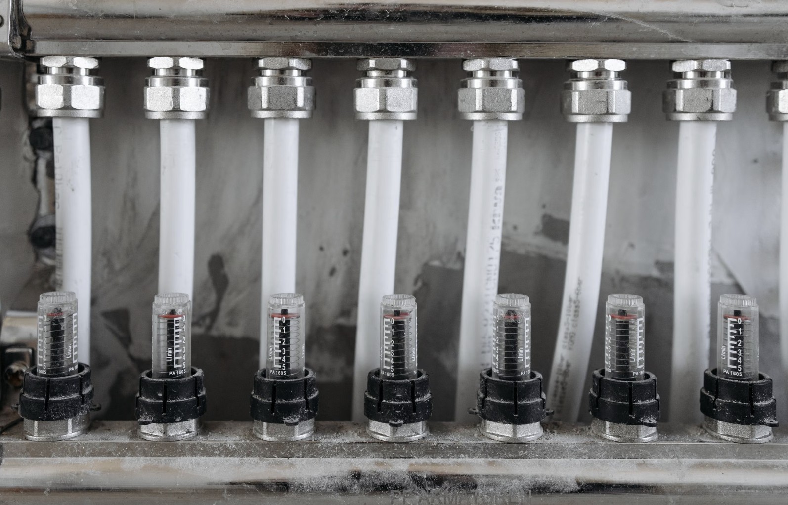closeup of pipes