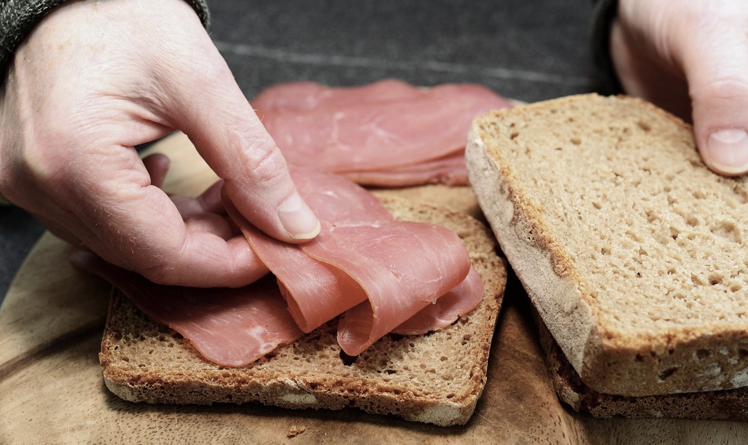 ham on a bread